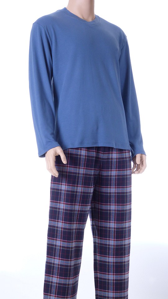 Pánske bavlnené pyžamo Alfatex modré